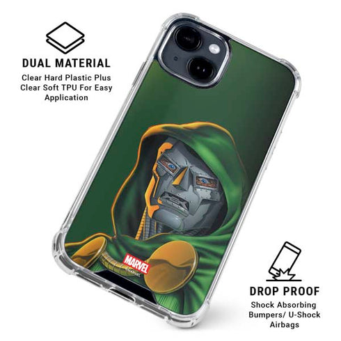 Marvel Dr. Doom Portrait iPhone 15 Clear Case